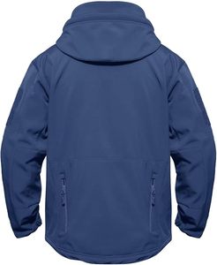 Veste d'hiver tactique doublée de polaire de performance pour hommes 7 poches Manteau souple respirant résistant à l'eau pour moto auto - Product Image 2