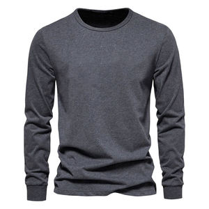 Camisetas de algodón de punto para hombres 2024 nuevas camisetas de manga larga para hombres de talla grande camisetas de varios colores para hombres - Product Image 4