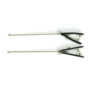 Portaagujas laparoscópico Izquierda Derecha Instrumentos curvos Portaagujas laparoscópico reutilizable de acero inoxidable - Product Image 1