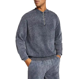 Chándal de Algodón de Alta Calidad para Hombre con Lavado Ácido, Fabricado en Fábrica, Ropa Deportiva Casual, Estilo Urbano, Fabricante de Chándales 2026 - Product Image 3