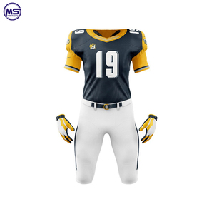 Uniforme de football américain léger 2023 avec conception respirante impression de logo personnalisé manches courtes-ensemble de haute qualité - Product Image 6