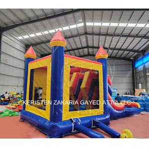 Centro de juegos inflable de PVC de grado comercial, castillo inflable gigante con tobogán combinado para parque de atracciones - Product Image 3