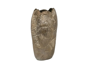 Vase à fleurs métallique de forme ronde, couleur or, pot à fleurs, vase en métal pour plantes succulentes, décoration d'intérieur pour le salon - Product Image 1