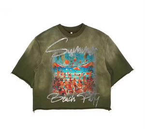 T-shirt graphique délavé sur mesure pour homme OEM 2026, style streetwear, coupe ample, vintage, délavé à l'acide, épaules tombantes - Product Image 1