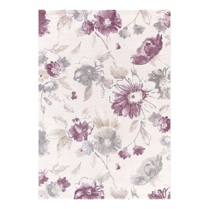 Tapis RUGS DEPOT LXDP-0303 en chenille, imprimé numérique, style patchwork vintage, couleur crème ivoire, lavable en machine, antidérapant, vente en gros - Product Image 1