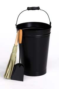 Charming antique finish iron coal bucket ideal for cozy cabin interiors designed to keep and coal organized near <b>fireplaces</b> - Product Image 4