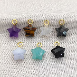 Amazonite 10mm Star Briolette Cut 925 Sterling Silver Gold Plated Loop Pendant Amazonite Charm Jewelry Making Bulk Wholesale - Product Image 4