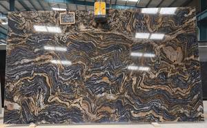 Pierre naturelle de granit d'or de titane de conception moderne dans les formes polies de tuile et de grande dalle - Product Image 4