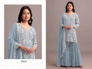 Nouveau concepteur lourd broderie travail Gharara Sharara indien costumes pour dames mariage et fête porter bas prix en 2025 - Product Image 6