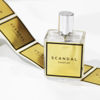 Étiquettes de parfum personnalisées en feuille d'or, autocollantes, imperméables, de luxe, pour flacons de parfum, pour la marque