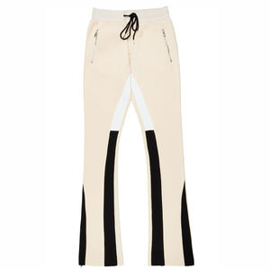 ยอดขายแฟชั่นโลโก้ที่กําหนดเอง Drawstring เอว Flare ผงเหงื่อกางเกง/CUSTOM Made การฝึกอบรม Jogger ผู้ชาย Flare Track กางเกง - Product Image 3