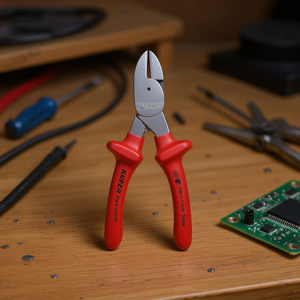 กรรไกรตัดเฉียงแรงบิดสูง Knipex ชุบโครเมียม ผ่านการทดสอบ VDE พร้อมด้ามจับหุ้มฉนวน - Product Image 3