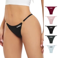 Braguitas de Algodón para Mujer de Alta Calidad con Logotipo Personalizado, a Prueba de Fugas, Transpirables, de Tiro Bajo, Tanga, para Uso Diario, Tallas Grandes, Sexy, Tejido Sólido