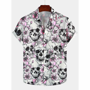 Camisa Hawaiana para Hombre, Tejido de Poliéster Transpirable, Secado Rápido, Camisa de Verano, Camisa Hawaiana para Hombre, Tejido de Viscosa Suave al Tacto - Product Image 1