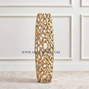 Meilleure vente Vases à fleurs décoratifs au design vintage, lot de 3 vases et pots à fleurs en métal et laiton de différentes tailles au prix le plus bas - Product Image 6