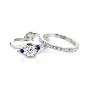 Ensemble de bagues de mariage Jeulia Interlocking Twist à coupe ronde, 2 pièces, bijoux de mariage - Product Image 4