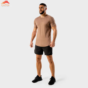 Logotipo personalizado de poliéster de secado rápido para correr Fitness camiseta entrenamiento atlético gimnasio deporte hombres músculo camiseta - Product Image 3