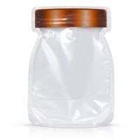 Vente en gros Mini sacs en plastique PET thermoscellés à zip-lock blancs anti-odeurs pour les emballages de gomme et de gelée