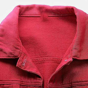 Veste en jean classique décontractée tendance pour homme, style streetwear, dernière tendance, col montant, vente chaude - Product Image 4