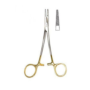 ที่ใส่เข็มสแตนเลสสตีลขนาด7นิ้ว (18ซม.) พร้อมหัวตรงแบบมาตรฐานเครื่องมือผ่าตัดสำหรับเข็ม - Product Image 5