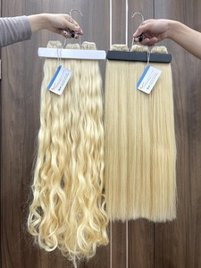 Trama 100% Cabello humano Doble dibujado Ondulado Recto Máquina DE COSER Trama Extensiones de cabello Cabello humano - Product Image 2