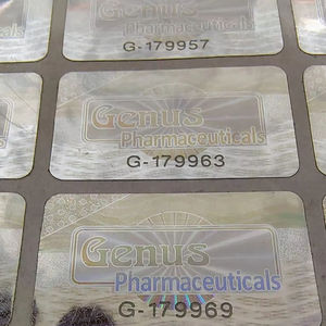 กระดาษกาวโฮโลแกรมสีเงิน ฉลากสั่งทำพิเศษ พร้อมหมายเลขเลเซอร์-ฉลากดิจิตอลเทค P4 - Product Image 1