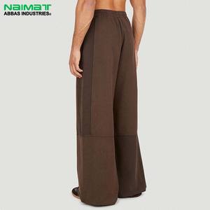 Pantalon de survêtement décontracté en laine polaire et dentelle de haute qualité pour hommes, haut de gamme, pantalon de survêtement baggy, évasé, empilé - Product Image 4