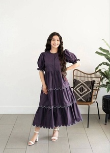 Cổ Điển Thiết Kế Cổ Điển Tìm Kiếm Phụ Nữ Phương Tây Quần Áo Mùa Hè Giản Dị Dài Maxi Gowns Dresses Trong Thiết Kế Truyền Thống Cho Phụ Nữ - Product Image 3