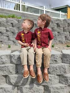 Nouvel été bébé enfants décontracté à manches longues chemises coton bébé garçon ensemble tenues vêtements Boutique bébé garçon ensemble - Product Image 2