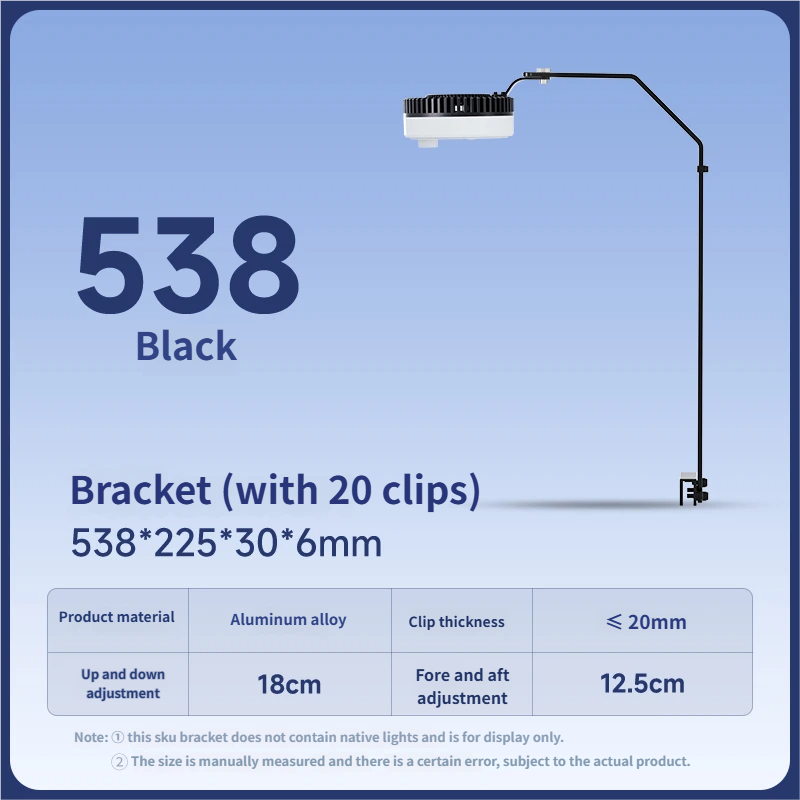 negro (538 soporte para vidrio de 15-20 mm)