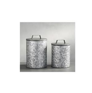 Traditional Galvanized Canister Set With Durable Steel Construction Providing Long Term Storage And Decorative Value - Product Image 1