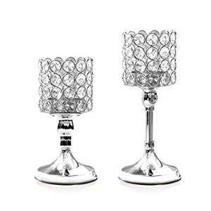 Bougeoirs en cristal perlé, 2 pièces, pour le thé - Product Image 5