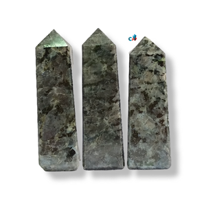 Venta al por mayor de calidad superior Larvikite Tower Healing Crystal Wand Set tallado árbol de piedra para Reiki Feng Shui pulido hogar - Product Image 1