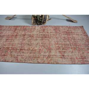 พรมแนววินเทจสไตล์ตุรกีเป็นมิตรต่อสิ่งแวดล้อม4.2 x 8.9ft ผ้าขนแกะดีไซน์เย็บปะติดปะต่อกันสีแดงขนาดกลางกองพื้นที่ขนาดใหญ่สี่เหลี่ยมผืนผ้าห้องโถงรุ่นใหม่ - Product Image 3