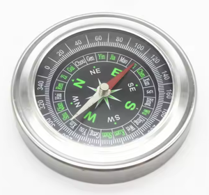 Brújula de Acero Inoxidable de 75 mm para Exteriores con Buscador de Norte Bilingüe, Pequeño Regalo, Pantalla de Esfera, Puntero, Herramienta de Navegación Magnética de Metal - Product Image 3
