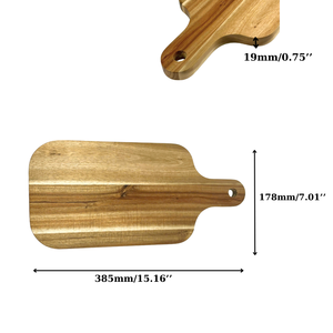 Plateau de service en bois d'acacia artisanal, planche en bambou polyvalente pour les collations, le fromage, les viandes, les buffets de fête, les présentations, le découpage - Product Image 4
