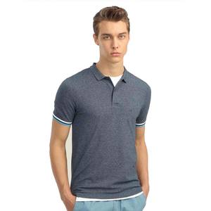 Camiseta de golf de manga corta con patrón sólido para hombre, camiseta de polo de secado rápido y absorción de humedad para entrenamiento informal, Etiqueta Privada - Product Image 5