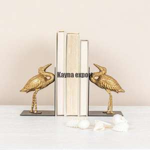 Elegant Decorative Luxury <b>Bookend</b> For Bookshelf Decoration With Shiny Gold Platted Sculpture <b>Bookend</b> For Tabletop Decoration - Product Image 3