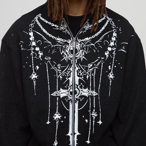 Sudaderas con capucha de hombre con logotipo impreso personalizado al por mayor a la moda, sudaderas con capucha de invierno transpirables ecológicas, ropa de calle, Sudadera con capucha estampada informal para hombre - Product Image 6