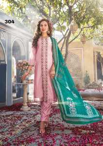 Conjunto de pantalón Kurti bordado de Chanderi puro para mujer con Dupatta Color increíble para uso ocasional Fabricado por adultos Moda - Product Image 2