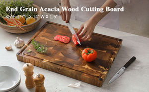 Tabla de Cortar de Madera de Acacia de 1.5 cm de Grosor, 100% Ecológica, Apta para Lavavajillas - Product Image 5