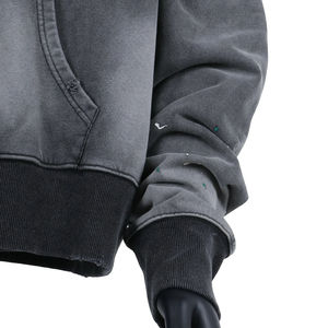 Sudaderas con Capucha Extra Grandes de Algodón Grueso Personalizadas, con Estampado Digital, Lavado Desteñido al Sol, para Hombre - Product Image 2