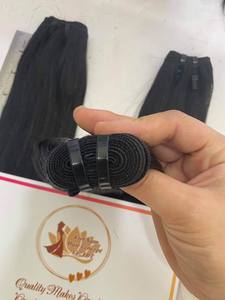 LSY Vente en gros Vague naturelle Remy trame plate Paquets humains à double tirage Cuticule alignée Cheveux vierges bruts du Vietnam - Product Image 4