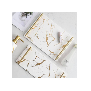 Food Serving Tray With Handle Modern Table Decor Food Server <b>Dessert</b> Tray For Hotel Restaurant Accessories Suppliers - Product Image 3