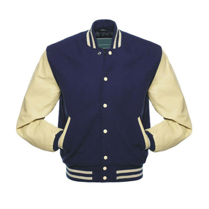 High Quality Custom Logo Men Letterman Jackets with Stand Collar Front Position - Product Image 2