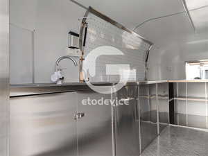Remolque de Comida Móvil con Diseño de Techo Cuadrado, para Crepas y Hot Dogs, Totalmente Equipado, de Acero Inoxidable - Product Image 6