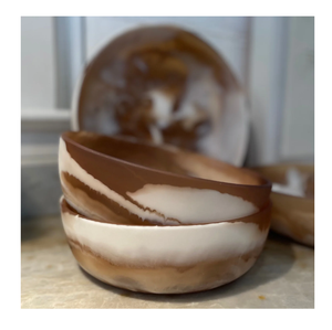 Cuenco de resina epoxi para postres/dulces, cuenco moderno de forma redonda para decoración del hogar y el Hotel y vajilla, cuenco de resina - Product Image 5