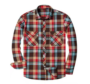 Fabrication sur mesure OEM Chemise en flanelle de coton à carreaux pour hommes Flanelle douce et confortable pour un usage quotidien. - Product Image 1
