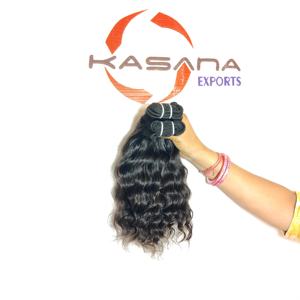 Machine double trame traitement aucun tissage indien 100% faisceau de couleur naturelle ondulé femmes noires vague profonde extensions de cheveux humains - Product Image 5