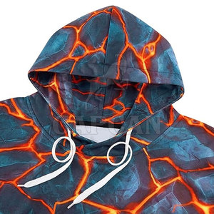 Vente en gros de sweats à capuche d'hiver de haute qualité, nouvelle mode, imprimés en 3D, motif uni, logo personnalisé, respirants et confortables - Product Image 3